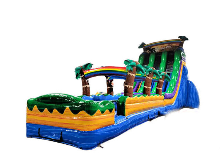 27 foot Rainbow Falls Dual Lane with slip and slide